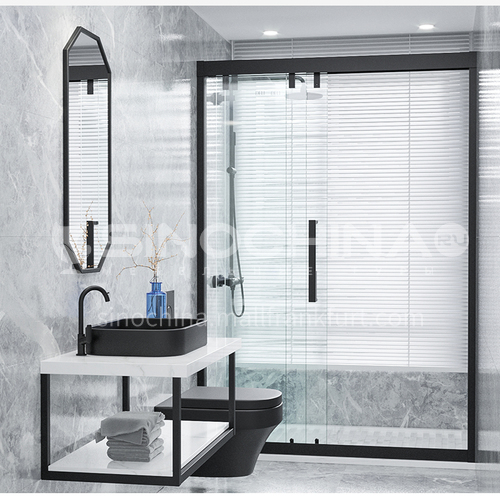 DELI   shower glass   Three linkage   shower partition  tempered glass 